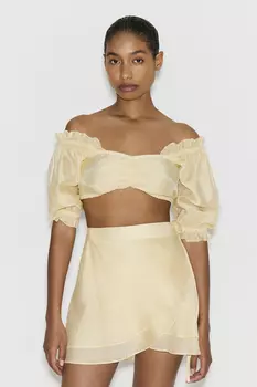 Топ желтого цвета