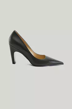 Туфли на высоком каблуке темно-зеленого цвета