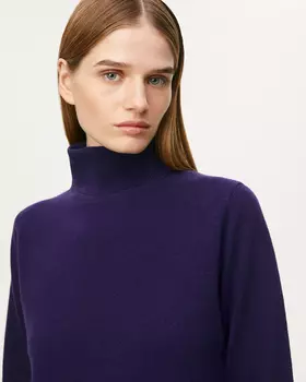 Водолазка из кашемира фиолетового цвета