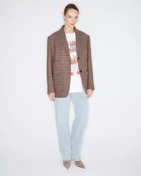 Жакет из шерсти коричневого цвета