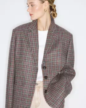 Жакет из шерсти в клетку