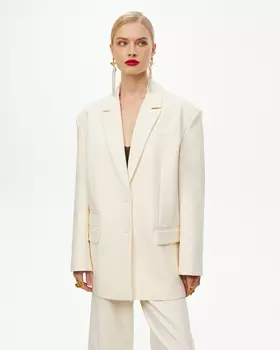 Жакет оверсайз молочного цвета