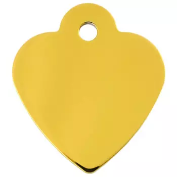 Адресник Адресник для кошек и собак Сердце, 25x26 мм, золотое