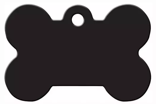 Адресник Адресник для кошек и собак Косточка, 27х11 мм, черная