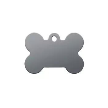 Адресник Адресник для кошек и собак Косточка, 38х25 мм, серая