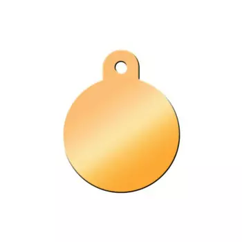 Адресник Адресник для кошек и собак Круг, 31x39 мм, золотой