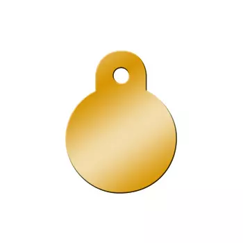 Адресник Адресник для кошек и собак Круг, 21x28 мм, золотой