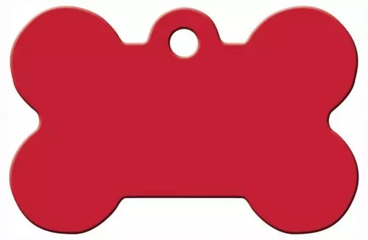 Адресник Адресник для кошек и собак Косточка, 27х11 мм, красная