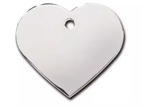 Адресник Адресник для кошек и собак Сердце, 37х32 мм, серебряное