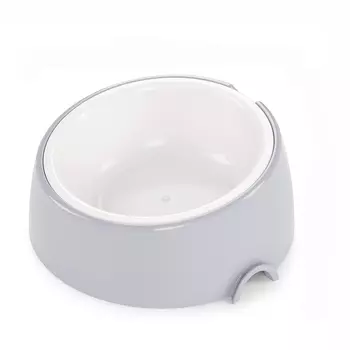 Альтернатива Миска-лего с наклоном для кошек и собак, 300 мл, серый