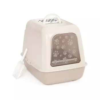 Альтернатива Туалет закрытый для кошек, 50,5х39х41 см, бежевый