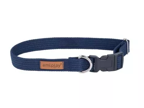 AmiPlay Cotton Ошейник для собак крупных пород регулируемый синий L 40-60x2,5 см
