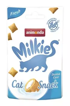 Animonda Milkies Fresh лакомство хрустящие подушечки для заботы о полости ртакошек