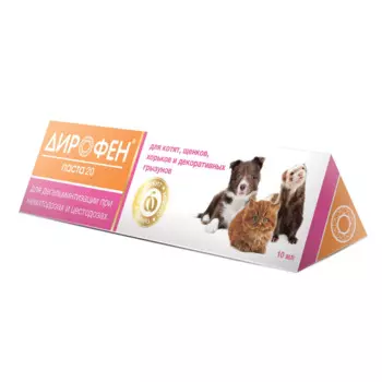 Apicenna Дирофен Паста 20 Паста антигельминтная для котят, щенков, хорьков и декоративных грызунов, 10 мл