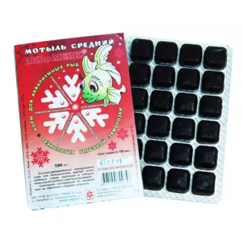 Aqua Menu Быстрозамороженный корм для аквариумных рыб Мотыль средний, 100 мл