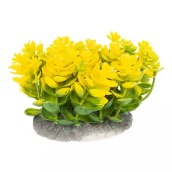 Aquafantasy Декор для аквариумов Растение желтое, 10x10x8 см