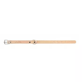 Аркон Ошейник для собак кожаный, обхват шеи 26-34 см, ширина 1,6 см, бежевый