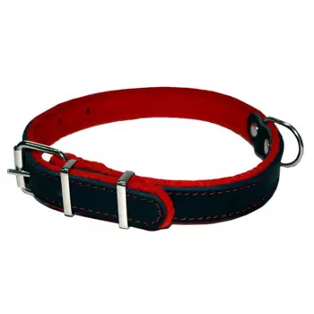 Аркон Ошейник для собак Фетр, обхват шеи 37-51 см, ширина 2,5 см, черно-красный