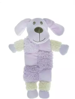 Aromadog Игрушка для собак Собачка с 3 пищалками сиреневая 20 см