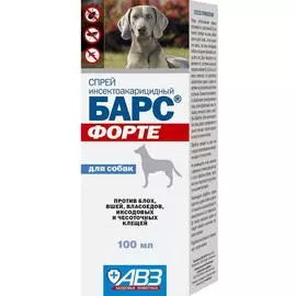 АВЗ Барс Форте спрей для собак всех пород от блох и клещей, 100 мл