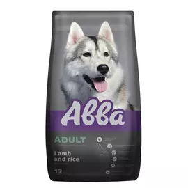 Aвва Premium Adult сухой корм для собак всех пород старше 1 года, с ягненком и рисом, 12 кг