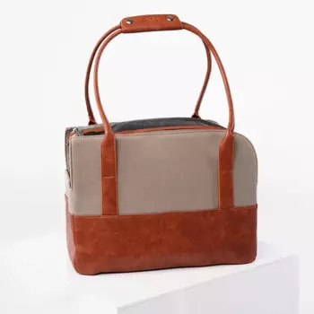 Barq Кожаная сумка-переноска - Borso, Серый шоколад