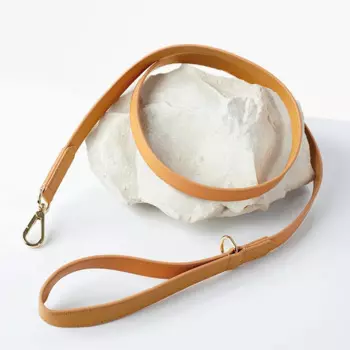 Barq Кожаный поводок - Oro Leash, M-XL, 150см, Миндаль