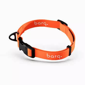 Barq Ошейник для собак Stripes Biothane Mandarin, S-M, обхват шеи 28-44 см, оранжевый