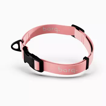 Barq Ошейник для собак Stripes Biothane Tender, S-M, обхват шеи 28-44 см, нежный розовый