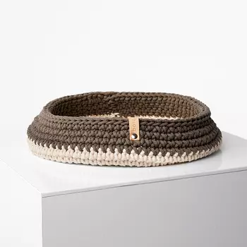 Barq Вязаная лежанка из хлопка - Calma, эвкалипт