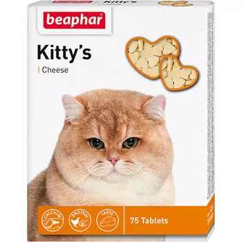 Beaphar Витамины для кошек с сыром Kittys+Cheese 75т