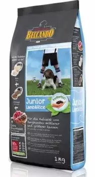 Belcando Junior корм для выращивания молодых собак средних и крупных пород, начиная с 4-месячного возраста, с ягненком и рисом, 1 кг