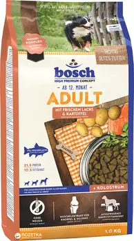 Bosch Adult корм для собак со средним уровнем активности старше 1 года, с лососем и картофелем, 1 кг