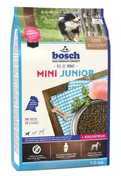 Bosch Mini Junior корм для щенков мелких пород, 3 кг
