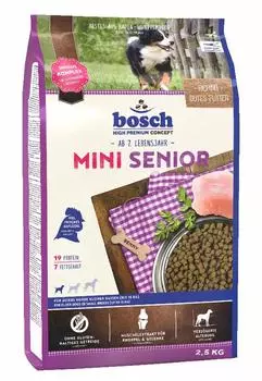 Bosch Mini Senior корм для возрастных собак мелких пород, 2,5 кг