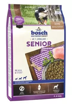 Bosch Senior корм для собак всех пород старше 7 лет, с курицей, 2,5 кг
