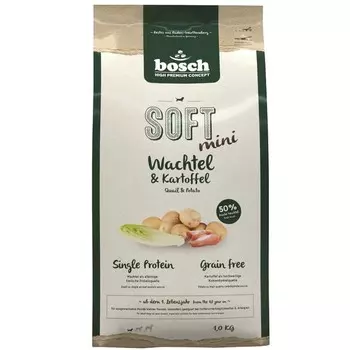 Bosch Soft Mini с перепелкой и картофелем полувлажный корм для собак 1кг