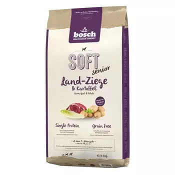 Bosch Soft Senior корм для возрастных собак, с козлятиной и картофелем, 12,5 кг