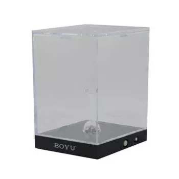 BOYU Аквариум для петушка с подсветкой, черный