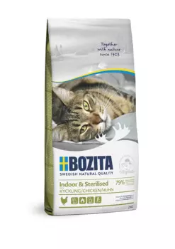 Bozita Indoor &amp; Sterilized Chicken сухой зерновой корм с курицей для домашних стерилизованных кошек, 2кг