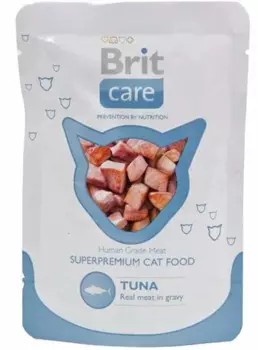 Brit Care Влажный корм (пауч) для кошек, с тунцом, 80 гр.