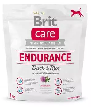 Brit Care Endurance для активных собак всех пород, утка с рисом