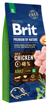Brit Premium by Nature Adult XL корм для взрослых собак очень крупных пород, с курицей, 15 кг