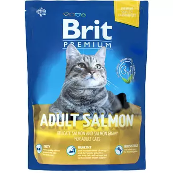 Brit Premium Cat Adult Salmon для взрослых кошек с лососем в соусе