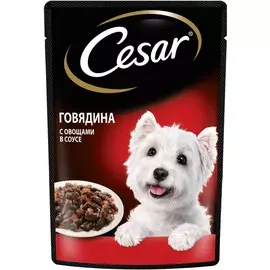 Cesar Корм влажный для собак Говядина с овощами, 85 г