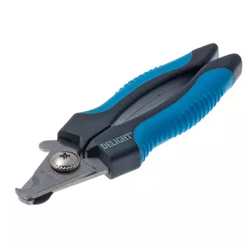 Delight Когтерез-секатор со стопором для кошек и собак, 13 см, черно-синий