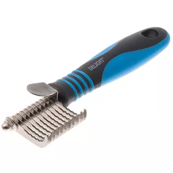 Delight Колтунорез боковой для средних и крупный собак, 122 мм, черно-синий