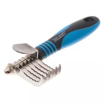 Delight Колтунорез боковой загнутый для кошек и собак, 82 мм, черно-синий