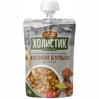 Деревенские лакомств Лакомство Мясной бульон из утки (160 гр.) для собак Холистик Премьер