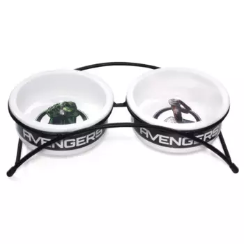 Disney Миска двойная керамическая на подставке Marvel Мстители, 2*0,25л